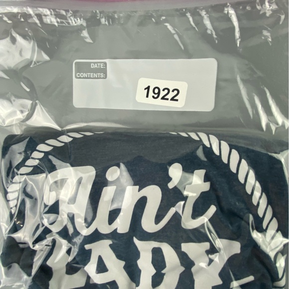 Ain't Lady Like navy blue & white SS Tee - Picture 10 of 10